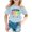 Light Blue, variant on LILIYA Kid Girls First Day Of School Shirt Kindergarten Here I Come Trendy Girl Short Sleeve Cotton T-Shirt Summer Clothes