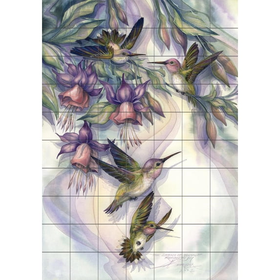 Tile Mural Kitchen Backsplash - Love Is The Joy Of Life - by Jody Bergsma