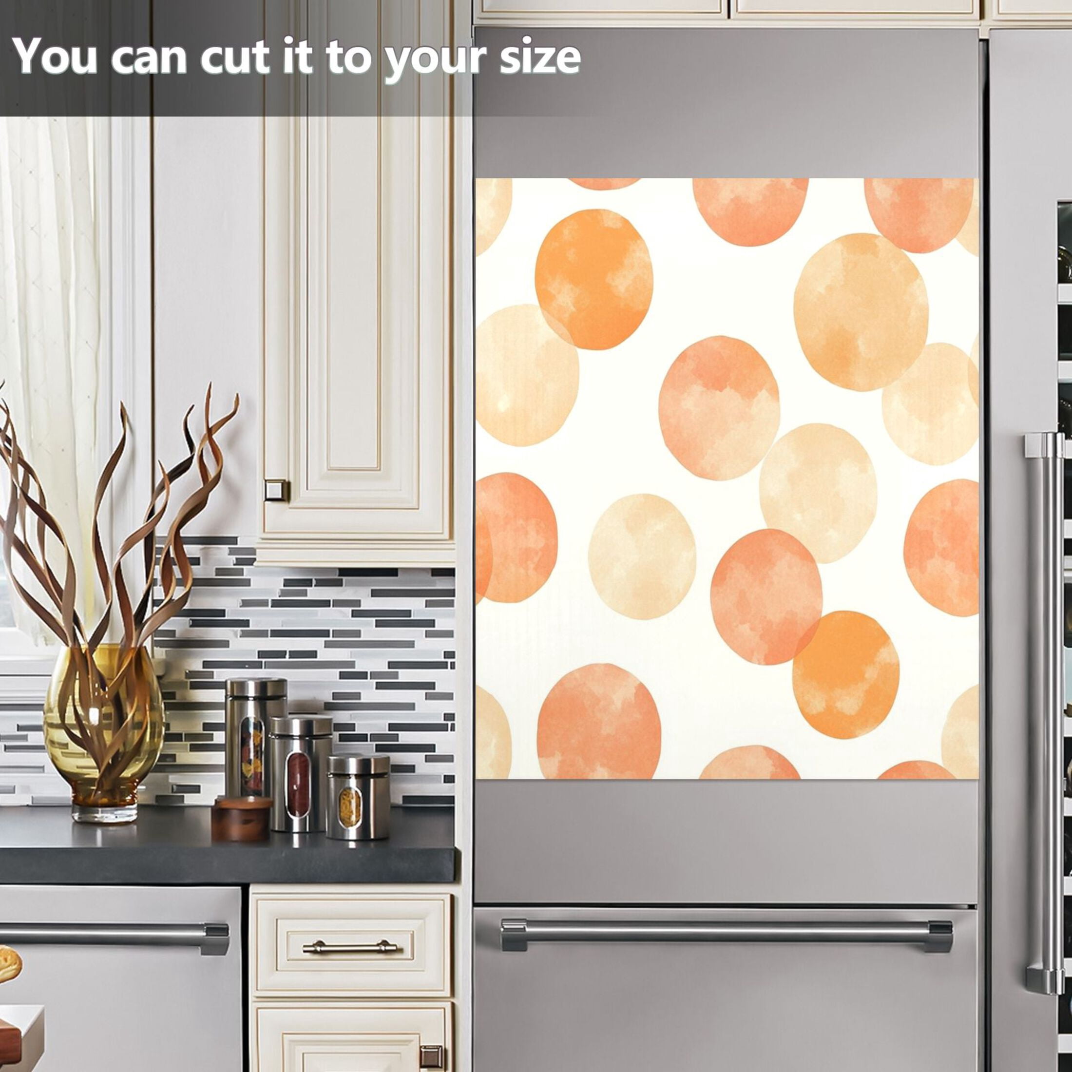 Dishwasher Magnetic Sticker 23x26 Inch Refrigerator Magnetic Sticker Washing Machine Magnetic Sticker Kitchen Panel Magnetic Sticker Home Decor Colorful Dots