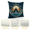 thumbnail image 4 of GOSMITH Boho Pillow Covers, Moon Sun Throw Pillow Cover, Boho Sun Moon Blue Mountains Decorative Pillowcase Throw Pillow Cover, Boho Sun Moon Dorm Bed Room Home Decor Pillow Case, 4 of 5