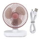 thumbnail image 1 of Mini USB Desk Fan 4 Speeds Rechargeable Quiet Fan for Home Office Table Rose Gold, 1 of 4