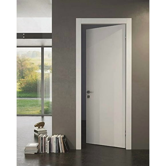 SARTODOORS Sarto Planum 0010 Wood Modern Interior Door Slab White Silk 24 x 80, Use as Barn Door, Pocket Door, Sliding Door, Closet Door
