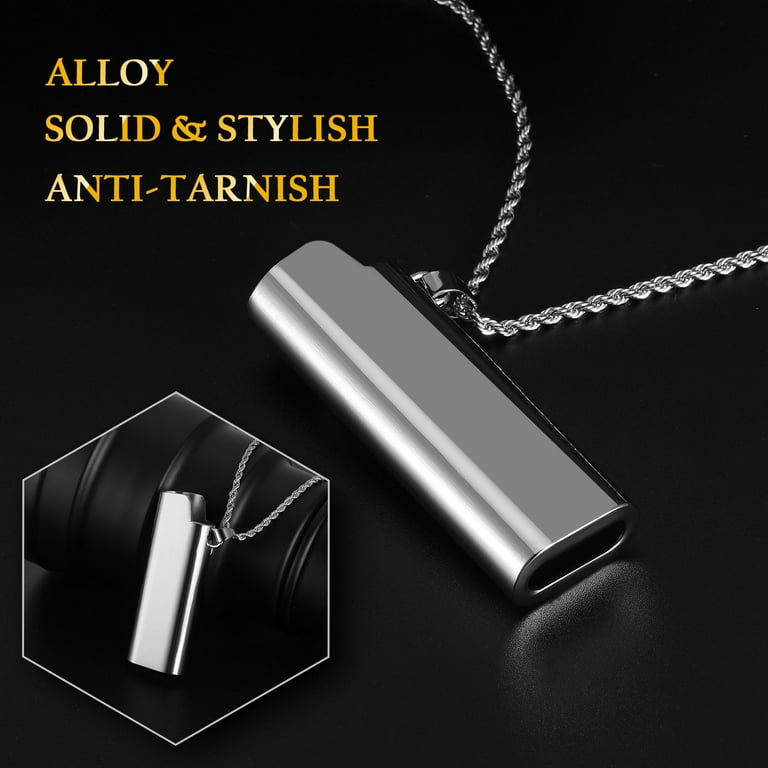 Silver Gold Alloy Lighter Case Hiphop Necklace Lighter Shell Silver Gold Alloy Lighter Case Hiphop Necklace Lighter Shell
