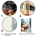 thumbnail image 3 of Designart "White Orange modern Train" Modern Floater Framed Wall Decor, 3 of 7