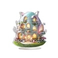 thumbnail image 5 of 4PCS 9.84in Easter Decorations 2D Acrylic Tabletop Signs Bunny and Egg House Set, Easter Acrylic Standing Decor for Home Pascua Party Display, 5 of 9