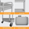 thumbnail image 2 of 5 Tier Rolling Utility Cart with Handle, Utility Cart Made of Multifunctional Storage Organizer Tool for Kitchen,Bathroom,Living Room,Office(Gray), 2 of 6