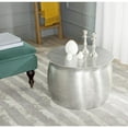 thumbnail image 2 of SAFAVIEH Aztec 16.75 in. H Matte Aluminium Table Stool, Silver, 2 of 2