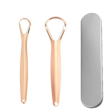 RAGUPEL 2Pcs Tongue Scraper set,Dual-Function Tongue Brush for Bad Breath Treatment,Oral Care Tongue Cleaner for Adults