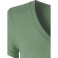 thumbnail image 5 of MixMatchy Women's Basic Solid Multi Colors Fitted Short Sleeve T-Shirt [S-3XL], 5 of 5