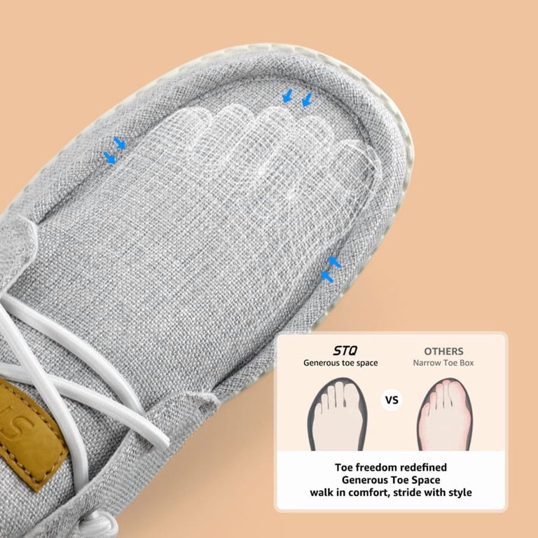 STQ Womens Trainers Slip on Causale wandelschoenen met
