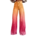 thumbnail image 2 of Delayuji Women's Casual Loose Wide Leg Pants Gradient Color White Point Printed With Pockets, 2 of 7
