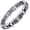 Silver, variant on Stainless Steel Bracelet for Men with Hematite Stones, Fashion Jewelry Gifts, 8.66 inch