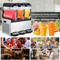 thumbnail image 6 of Aoile Commercial Slushy Machine 9.5 Gal, 860W 3-Tank Frozen Drink Margarita Smoothie Maker with Self-Cleaning Function, 6 of 8