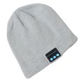 thumbnail image 1 of Gorro de punto unisex con Bluetooth 5.0 para hombre, mujer, deportes al aire libre, música inalámbrica, gorro de manos libres, gris blanco Sweethay DZ4000-05, 1 of 2