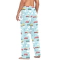 thumbnail image 3 of FORMRS Mens Pajama Pants with Pockets Cotton Sleepwear Lounge Bottoms Sizes S-2XL, Blue Trains Pattern, 3 of 7