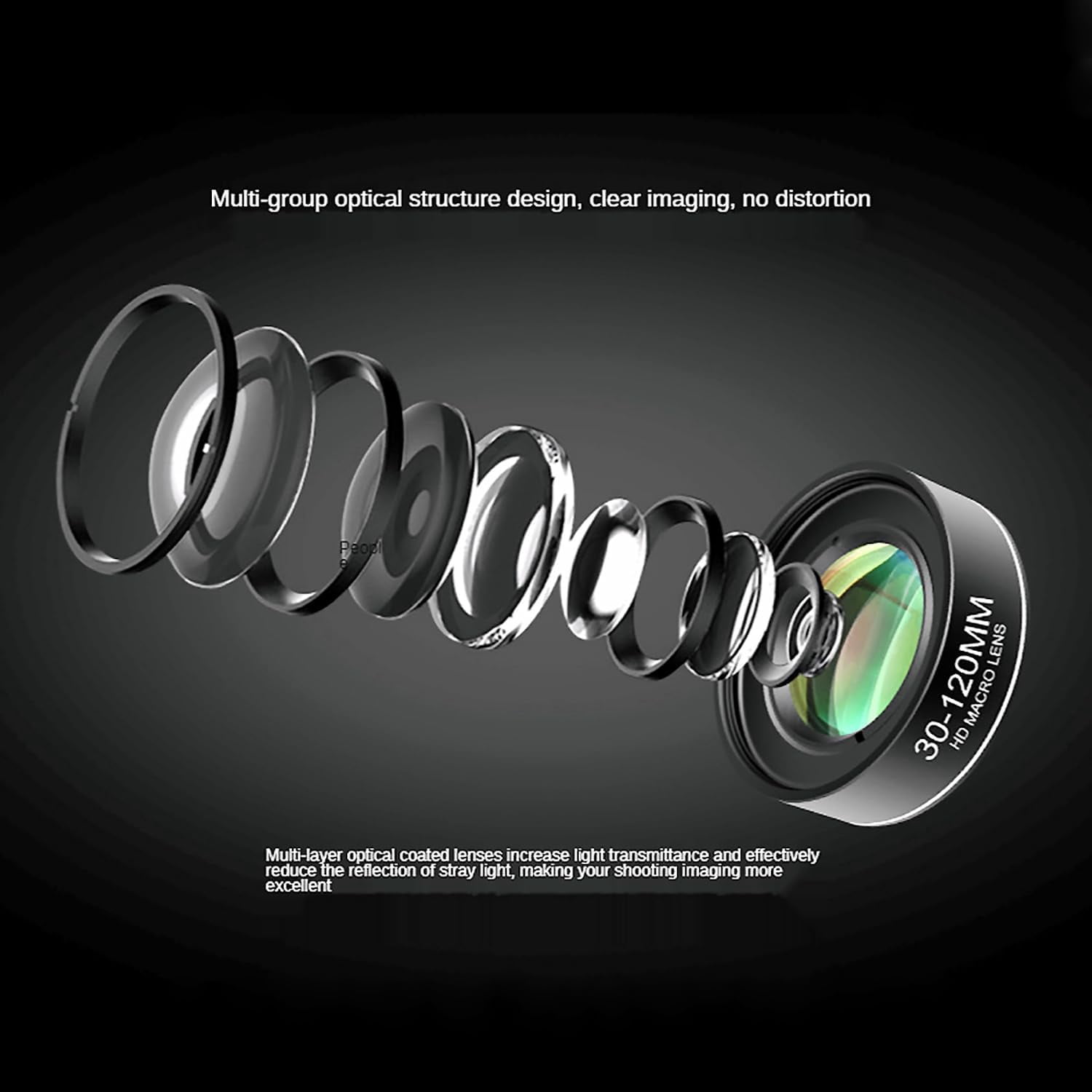 Professional 10X Macro Lens for Smartphones, 4K Ultra HD Glass Lens with Universal Clip, Lens Caps & Carrying Case, Fits iPhone, Samsung, Pixel, Android Phones