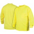 thumbnail image 2 of Hi-Vis Lime Long Sleeve T-Shirt No Tape- Size Large, 2 of 2