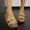 Yellow, variant on Slide Flat wedge platform sandals for Women