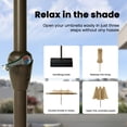 thumbnail image 7 of Greforg 15FT Triple Outdoor Patio Umbrella with Base Included & Vented Canopy, Waterproof & UV Protection, Ideal for Garden, Deck, Poolside, and Restaurant Beige, 7 of 7