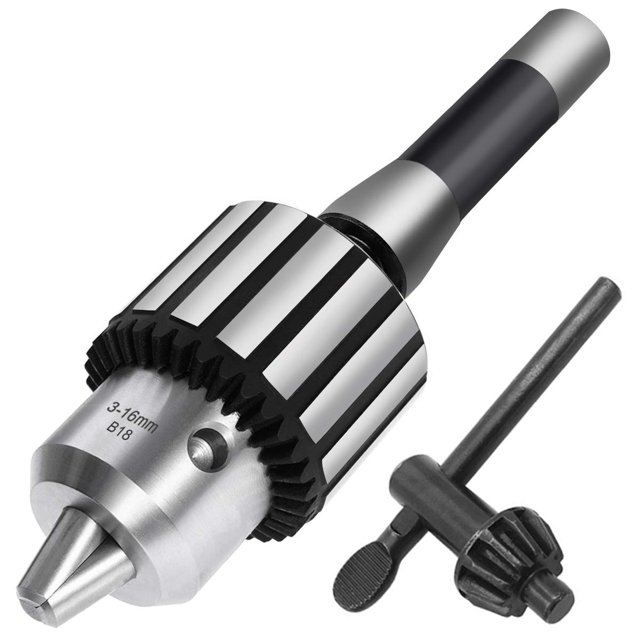 Earl Diamond Perceuse Super Robuste Chuck Capacité 5/8 Pouces avec Tige R8 Précision Intégrée & Clé de Serrage Chuck Jaw (R8-B18)