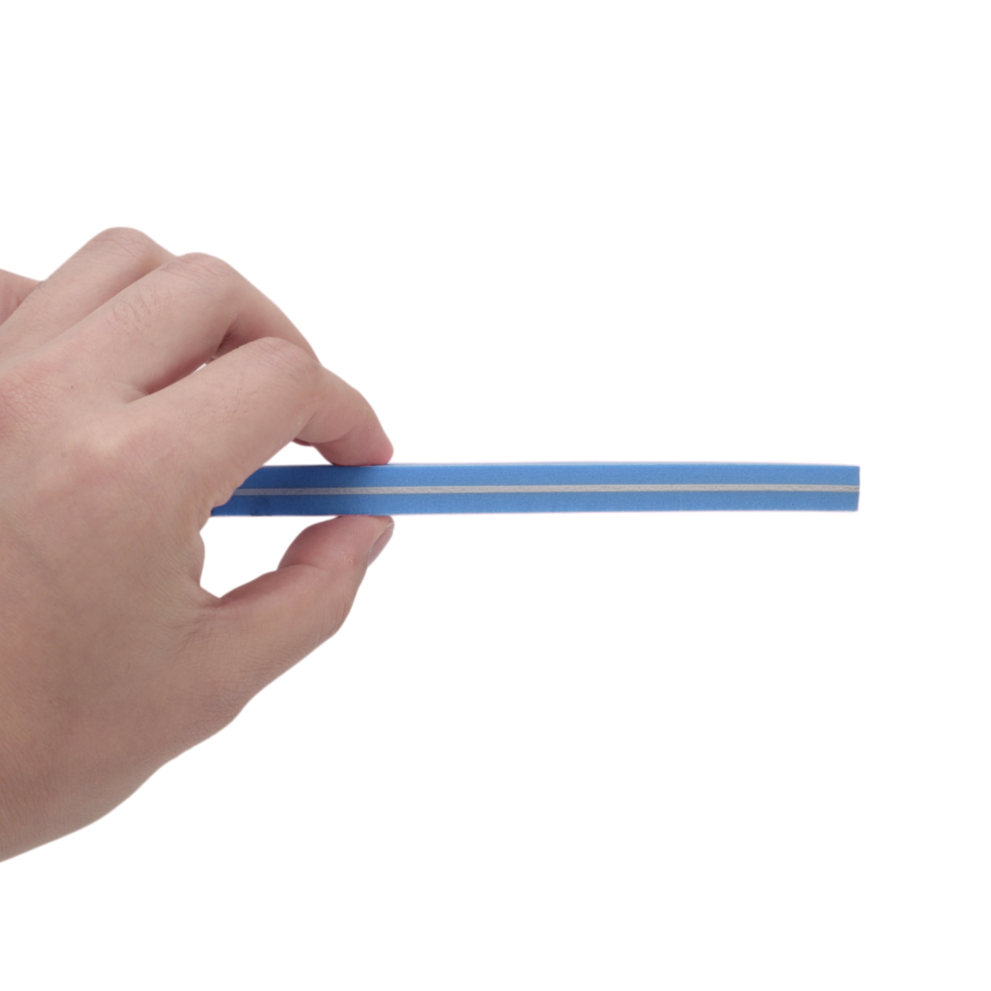 Unique Bargains Half-moon Sponge Nail Files 5 Pcs Blue