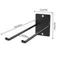 thumbnail image 4 of Heavy Duty Garage Tool Organizer Wall Mount, 10 Inch Space-Saving Dual Hooks for Garden Tools, Brooms, Rakes - Strong Iron Rack, 4 of 7