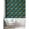 thumbnail image 5 of Ambesonne Leaf Peel & Stick Wallpaper for Home, Tropical Jungle Pattern, 13"x36", Multicolor, 5 of 6