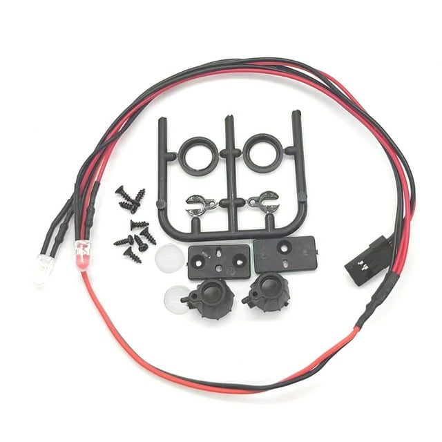 1 Juego de Luz de Techo para Coche RC, Portaequipajes, LED, Base de Plástico para SCX24 1/24 1/12 1/16, Accesorios Redondos para Coche RC