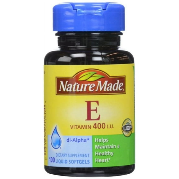 Nature Made dl-Alpha Vitamin E 400 IU Softgels 100 ea (Pack of 3)