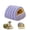 Purple, variant on Warm Cozy Pet Cave Bed, Soft Plush Semi Enclosed Tent, Winter Warm Nest, Fluffy Breathable Sleeping House, Cute Indoor Bed for Cats & Small Dogs