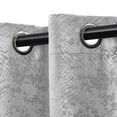 thumbnail image 6 of Superior Wave Blackout Grommet Curtains Panel Set, Chrome, 52" x 96", 6 of 7