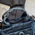 thumbnail image 6 of Hfppkn Star Print Denim Crossbody Handbag Y2K Multi-Pocket Shoulder Purse for Daily Use 23x10x18cm Blue, 6 of 7