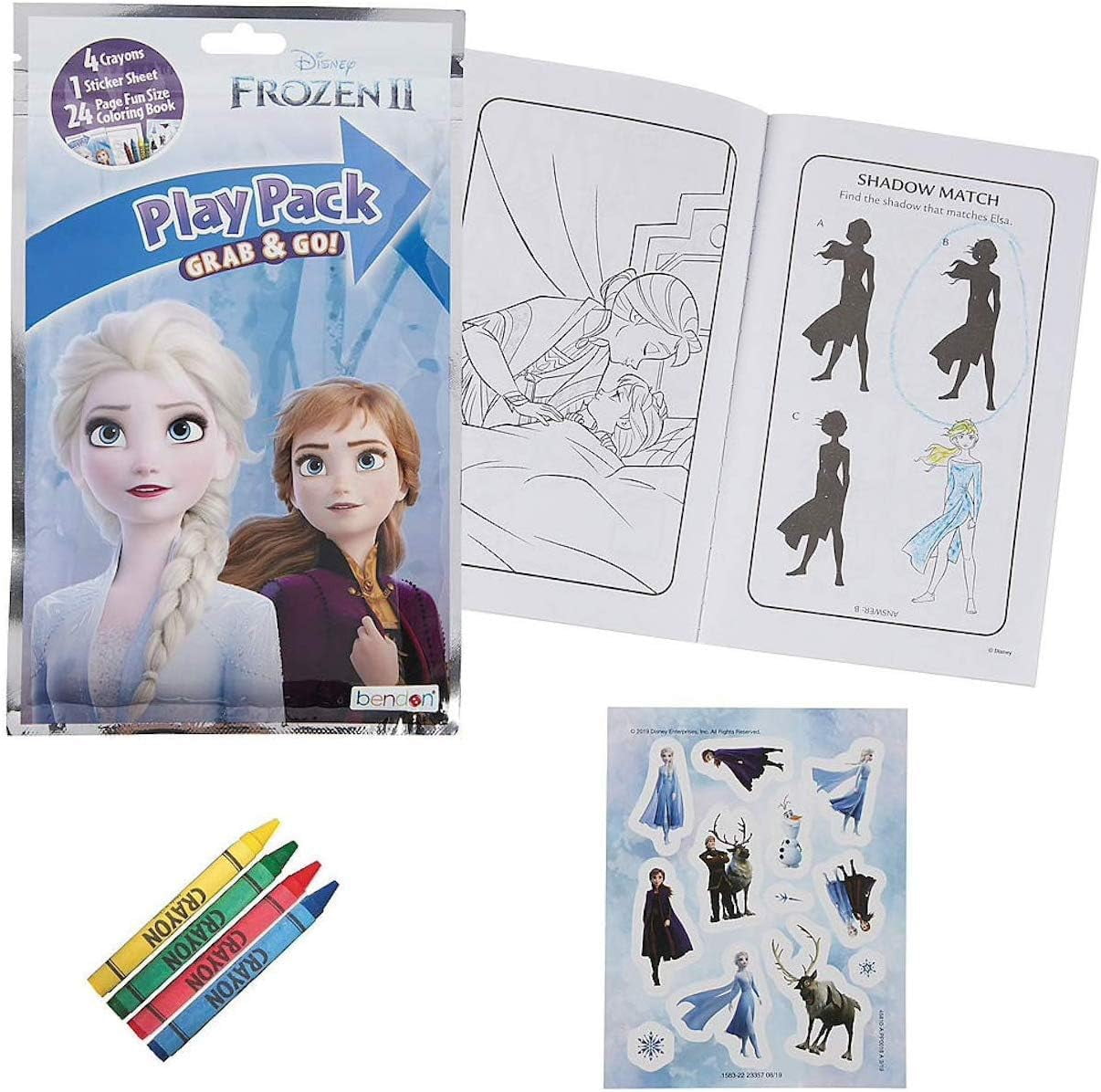 Bendon 45810DAS Frozen 2 Play Pack Clip Strip Assortment - Pack of 24