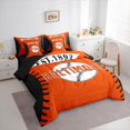 thumbnail image 3 of jejeloiu Boys Baseball Game 7-Piece Twin Bedding Sets,Baltimore City Bedding Comforter Set,Ball Gaming Sheet Sets For Teens Boy,Microfiber Bedroom Decor Reversible, 3 of 8
