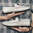 thumbnail image 5 of Men's Casual Loafers Slip On Leather Shoes Comfortable Lightweight Driving Shoes Male Moccasins Classic Penny Loafer Flats Boat Shoes Outdoor Walking Shoes, 5 of 13