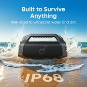 soundcore Boom 2 Pro by Anker Outdoor Bluetooth Speaker, Detachable Shoulder Strap, 140W, BassUp Technology, 20H Playtime, IPX68 Waterproof, AUX-In, Built-In Powerbank
