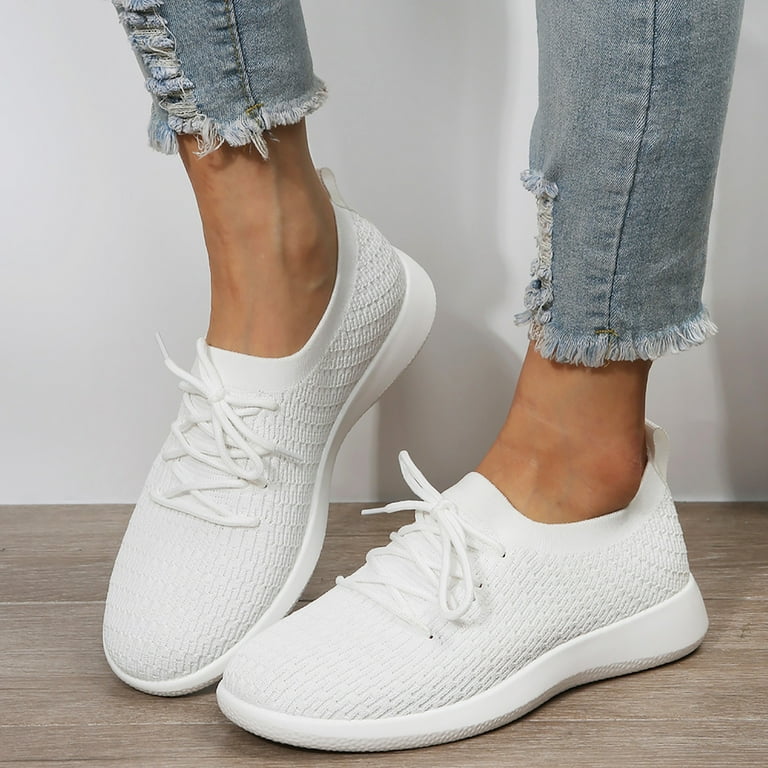 White tennis shoes womens deals walmart