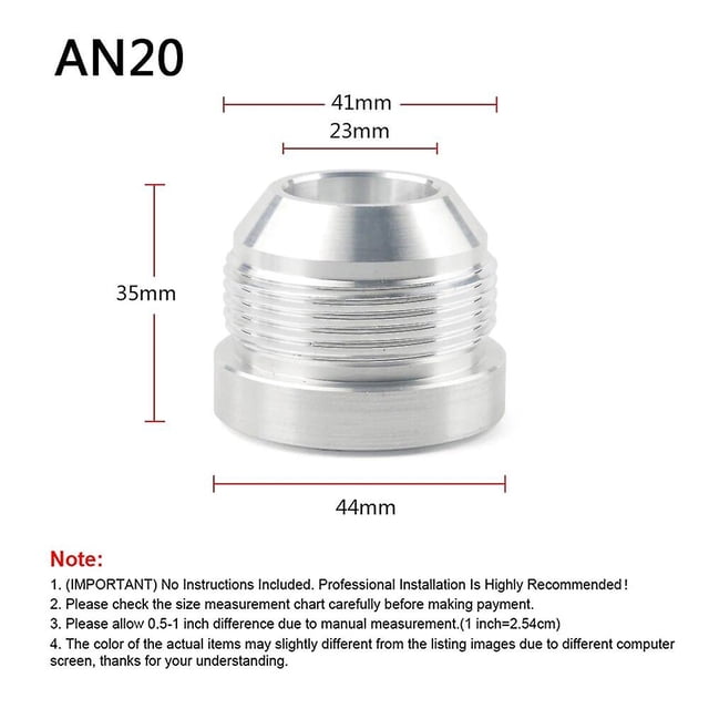 Aluminum Weld on Fittting Bung Nut Valve Cover Catch Can High Quality AN3 AN4 AN6 AN8 AN10 AN12 AN16 AN20~1346