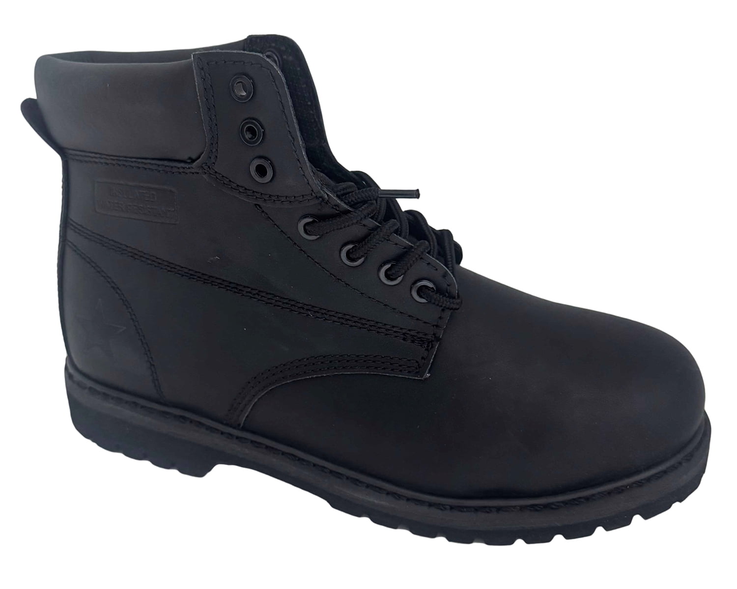 Men\'s Black Ankle Lace-Up Work Boots Size 41=US Size 8 Dexter Waterproof Leather Work Boots Ankle Lace Up Black  main image 2