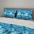 thumbnail image 2 of Seashells Comforter & Sham Bedding Set, Nautical Underwater Universe Design of All Creatures Scallop Motif Illustration, 3 pcs Duvet Set Microfiber Filling Quilt, 5 Sizes, Blue White, by Ambesonne, 2 of 4
