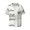 thumbnail image 5 of Picia Summer Vacation Scene With Camping Van Men's Linen Shirts Short Sleeve Cuban Beach Shirts Casual Shirts Button Down Shirt for Men Beach Summer Wedding Shirt-Medium, 5 of 7