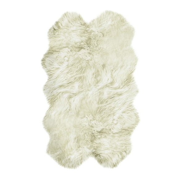 Natural White New Zealand Sheepskin Area Rug