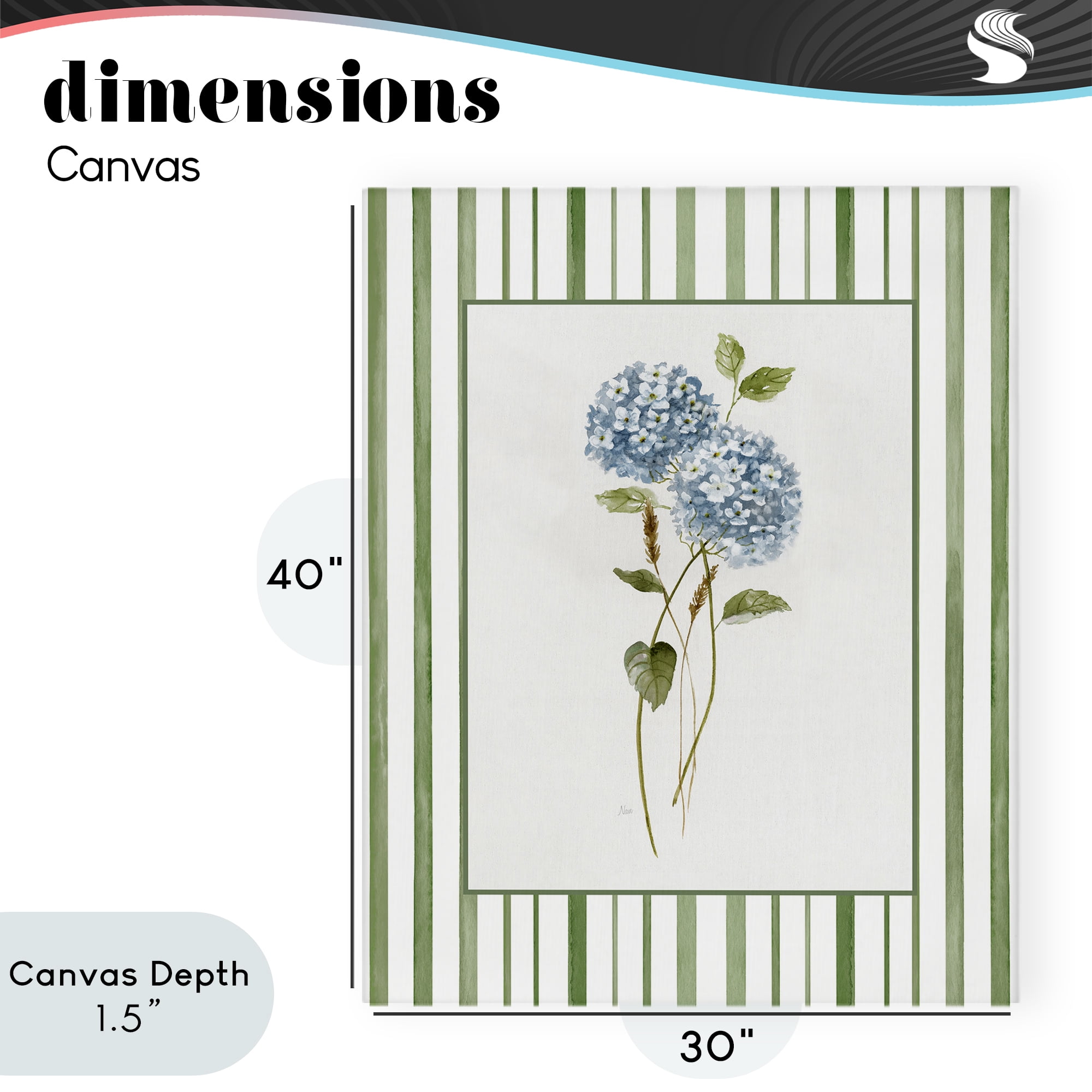 Stupell Industries Delicate Hydrangea & Dried Wheat Canvas Wall Art, design by Nan
