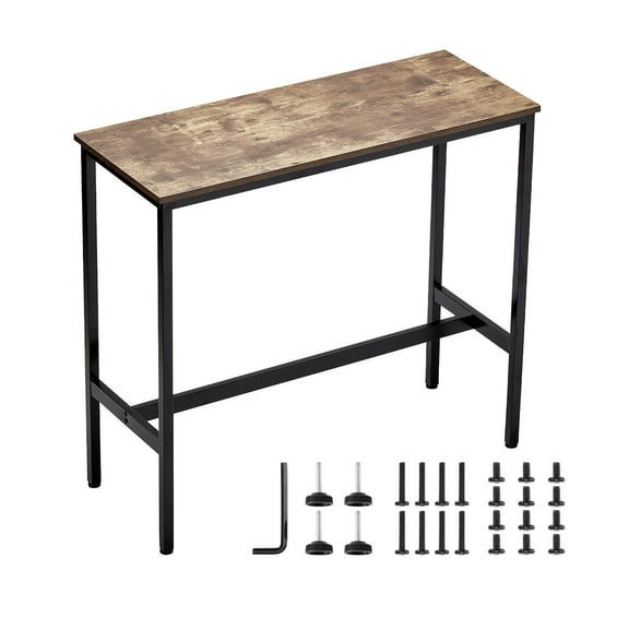 39-inch Extra Tall Bar Table Height Pub Table - Cocktail Coffee Counter Height Kitchen Dining Table 16x35.5 Inches, Counter Height Table for Kitchen Island, Breakfast Nook, Living Room