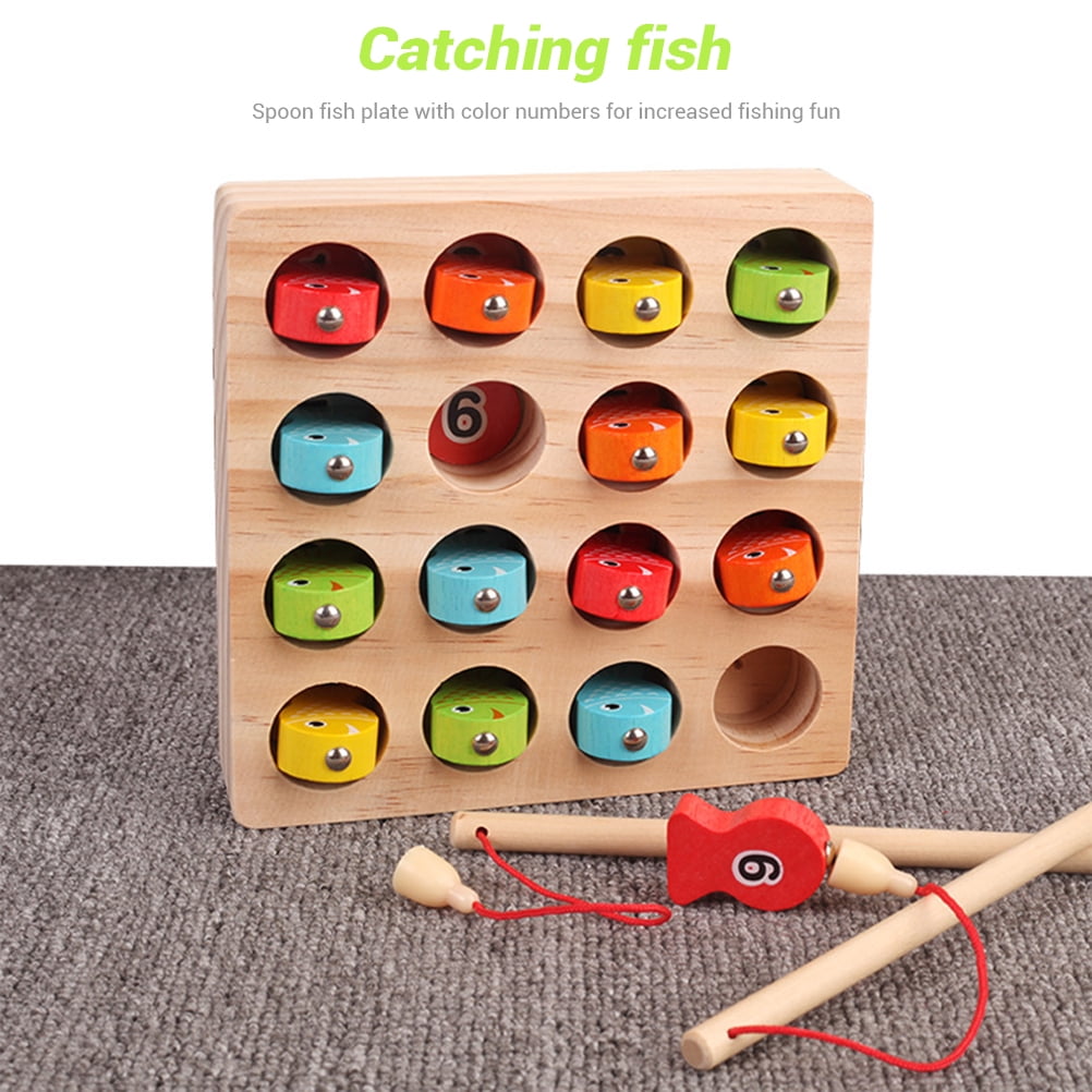 Tiny Toys 21Pcs Magnetic Fishing Game Wooden Montessori Counting Fishing  Toys for Kids 3 4 5 Years Old Preschool Learning Toys Gifts for Toddlers  Girls Boys (Fishing TIN) : : Toys & Games
