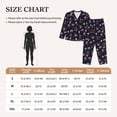 thumbnail image 4 of Balery Vintage Rose Conjunto de Pijama con Estampado para Mujer, Conjunto de Dos Piezas con Manga Larga, Ropa de Dormir Suave con Bolsillos, Pijamas Cómodos-X-Large, 4 of 7
