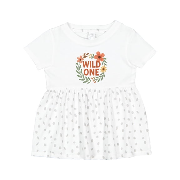 Inktastic Wild One Floral First Birthday Girls Baby Dress