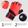 thumbnail image 3 of Guantes de medio dedo BuyWeek BOODUN Unisex Para fitness color Rojo S M L XL, 3 of 14