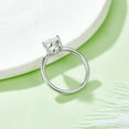 thumbnail image 2 of 2 Carat Pear Cut Moissanite Solitaire Ring, Art Deco Promise Ring,Plain Band Ring In 925 Sterling Silver, 2 of 6
