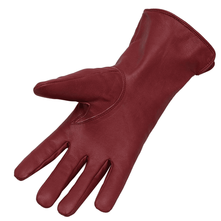 Genuine Leather Unlined Women Dress Gloves With Beautiful Standard Length  Extended Up to 2 Inches From Wrist Fashion Isabella glove Medium Brown -  Walmart.com